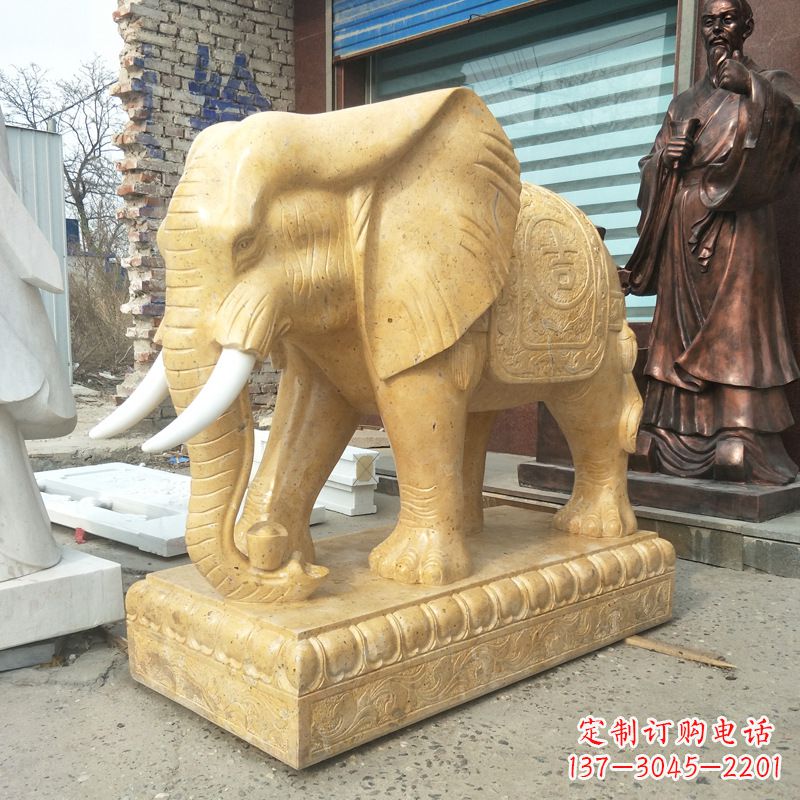 潍坊精美大象雕塑,为你定制宅神兽