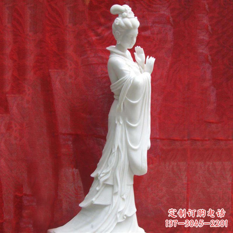 潍坊精美无双的汉白玉貂蝉雕塑