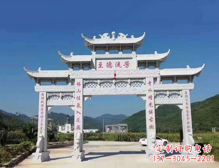 潍坊匠心制作，精致牌坊雕塑