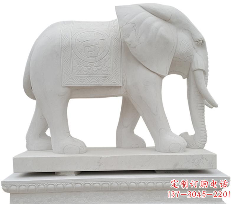 潍坊石雕公园立式大象雕塑