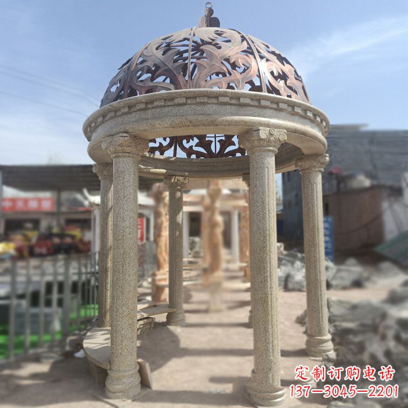 潍坊中领雕塑提供精美欧式凉亭雕塑定制服务,其…