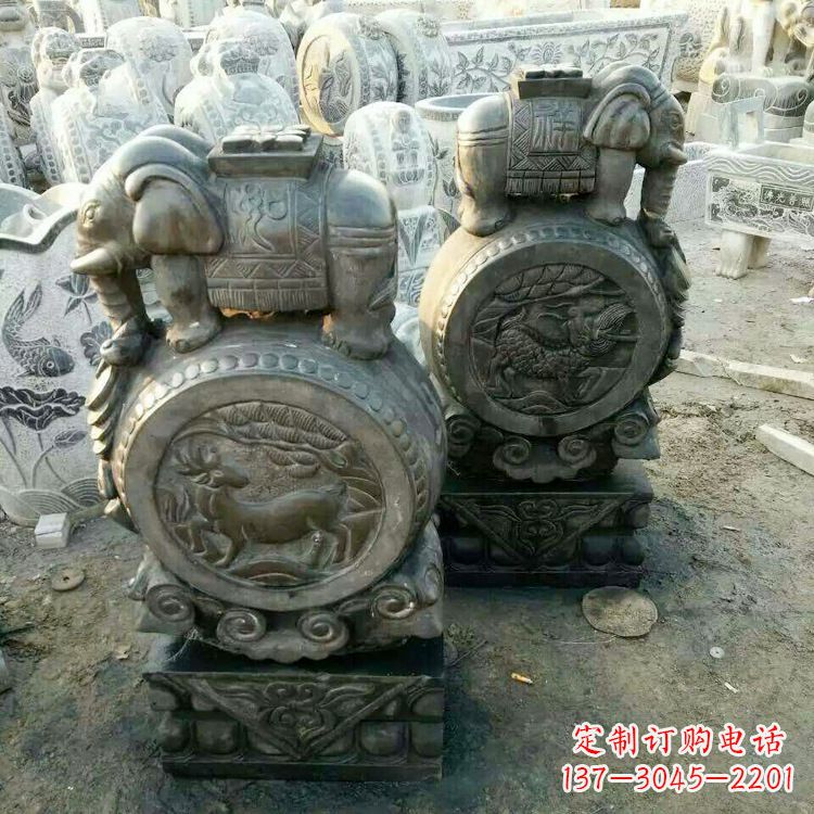 潍坊高品质石雕门墩石雕雕塑,打造优雅大气的家居空间