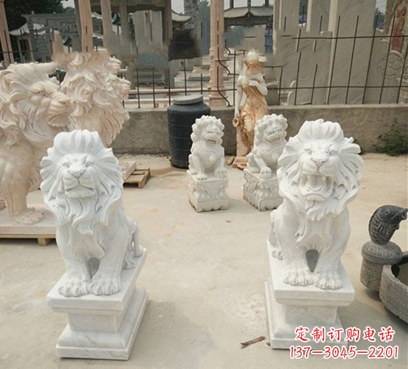 潍坊传承欧式历史的狮子雕塑
