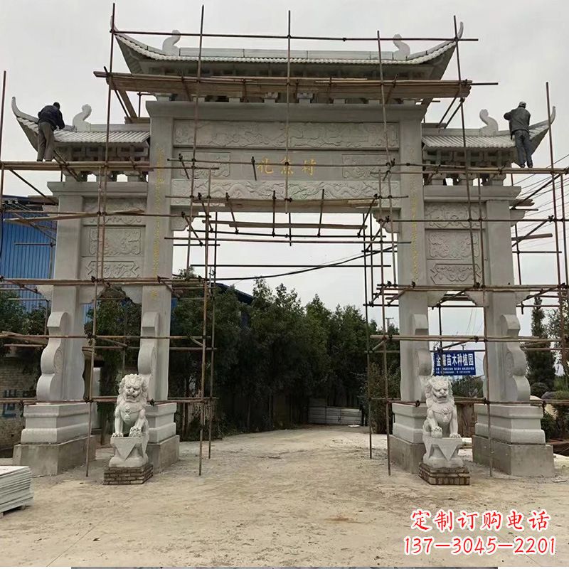 潍坊领雕为您定制优雅牌坊雕塑