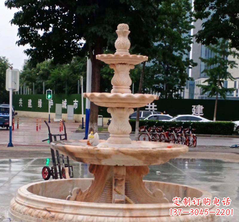 潍坊石雕喷泉钵,非凡水景体验