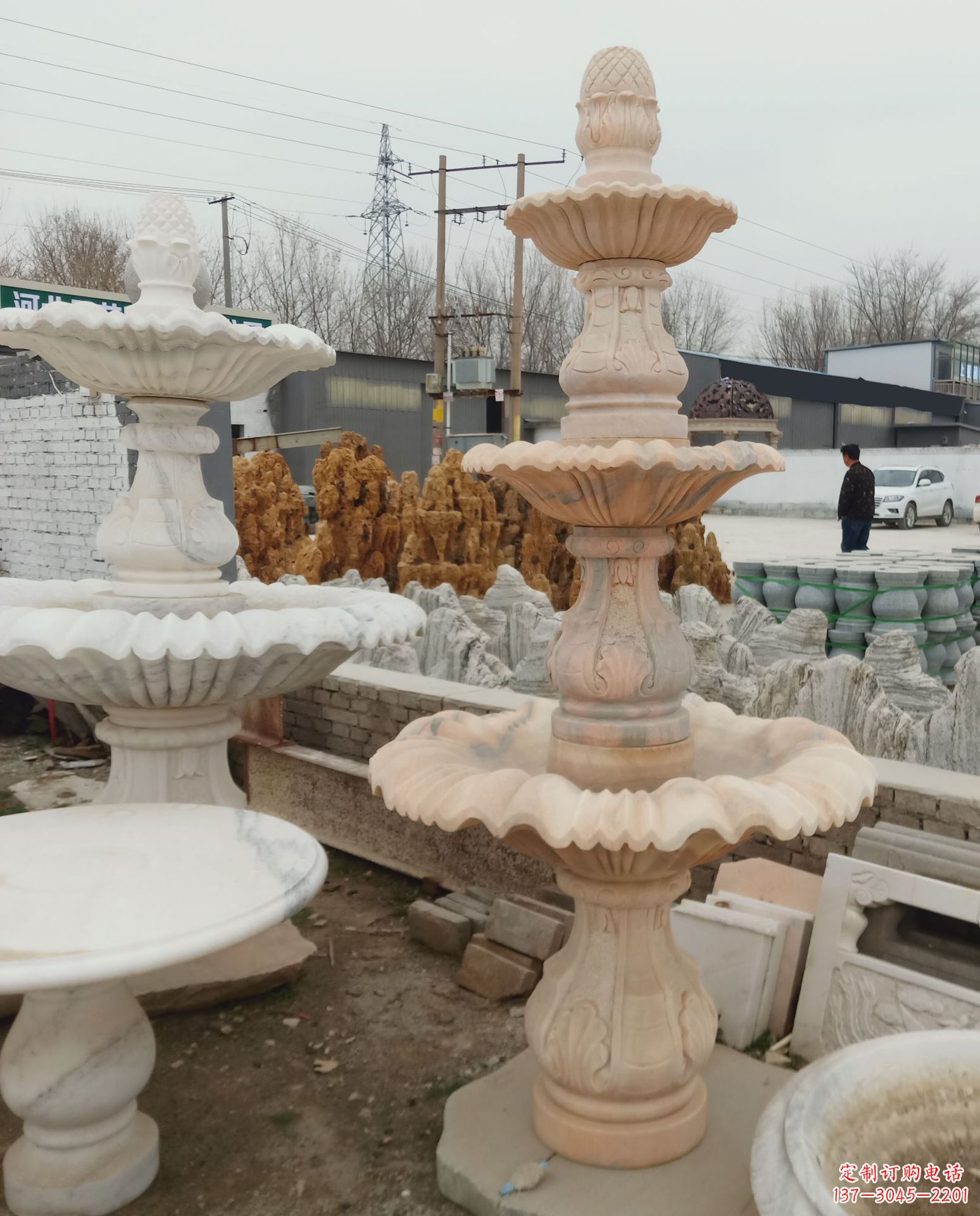 潍坊精美石雕喷泉风水球,为家居增添灵气