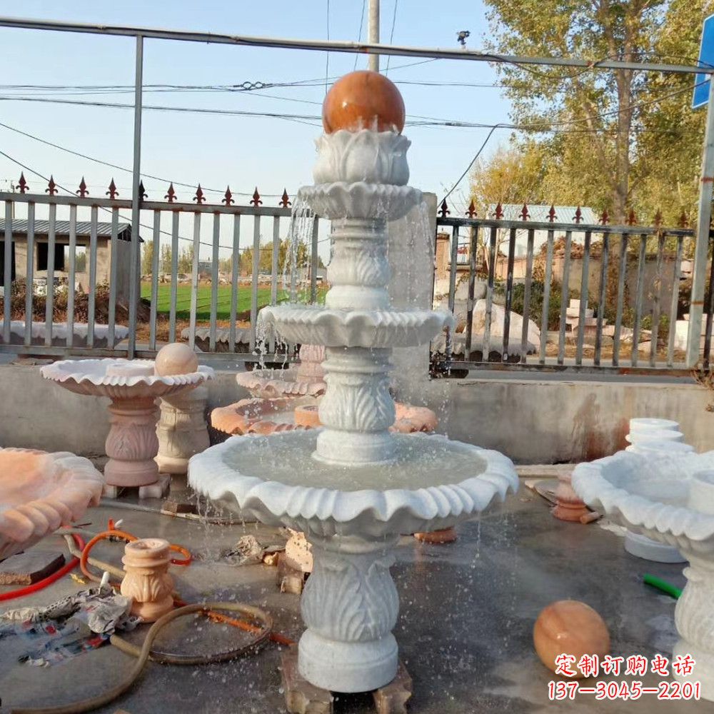 潍坊石雕喷泉,营造出静谧氛围