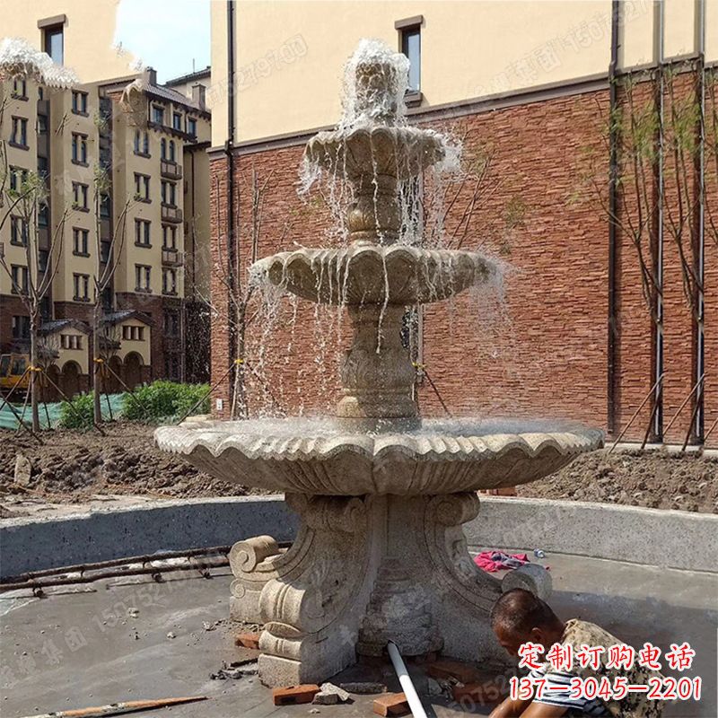 潍坊中领雕塑石喷泉雕塑