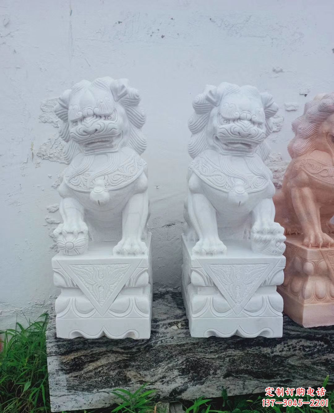 潍坊石雕企业招财狮子雕塑