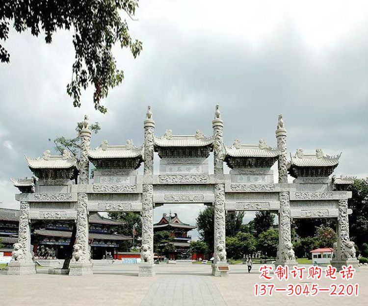 潍坊石雕五门牌坊