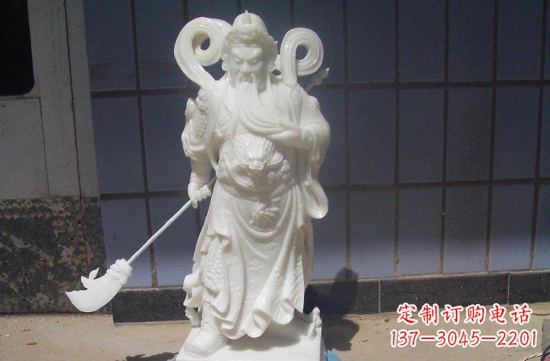 潍坊石雕武财神提刀关公