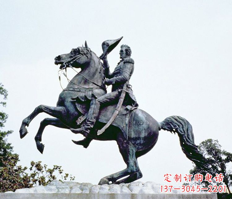 潍坊石雕西方骑马人物雕塑