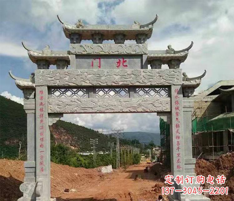 潍坊石牌坊单门牌坊石雕