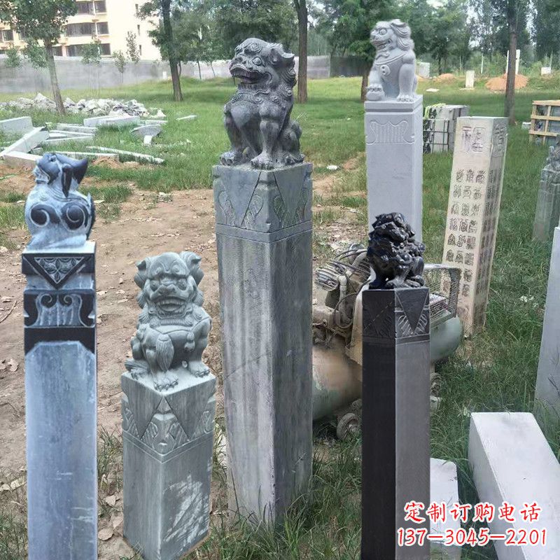 潍坊石狮子拴马柱