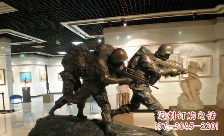 潍坊士兵突击战士铜雕