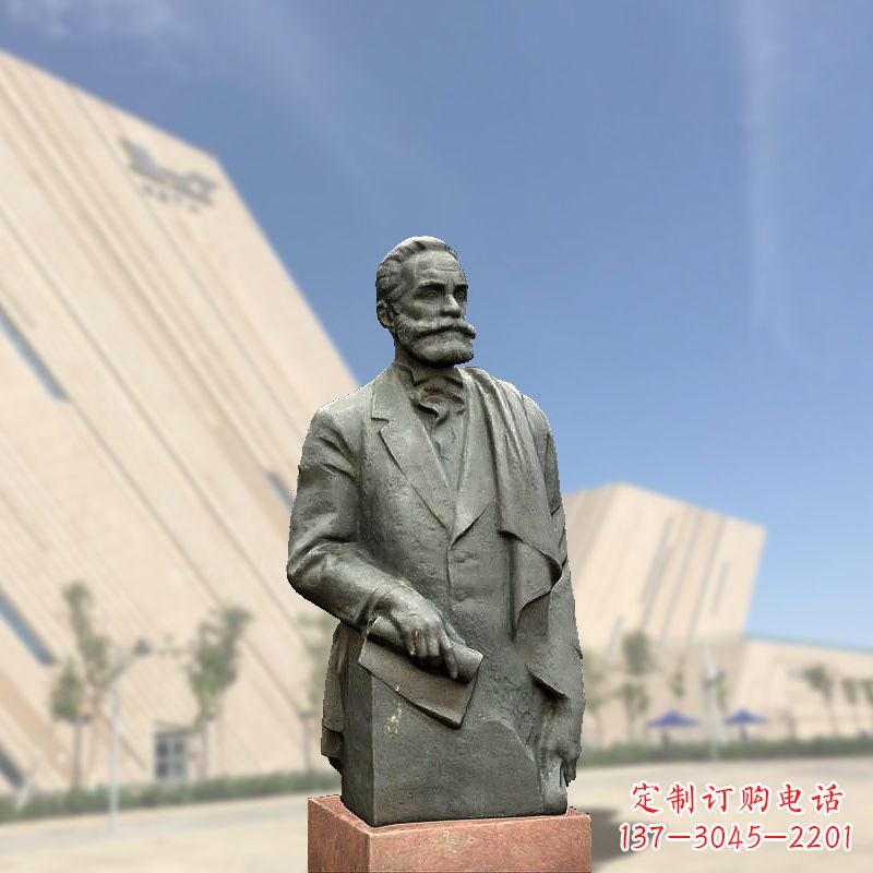 潍坊世界名人“黄色炸药”的发明者诺贝尔半身像雕塑