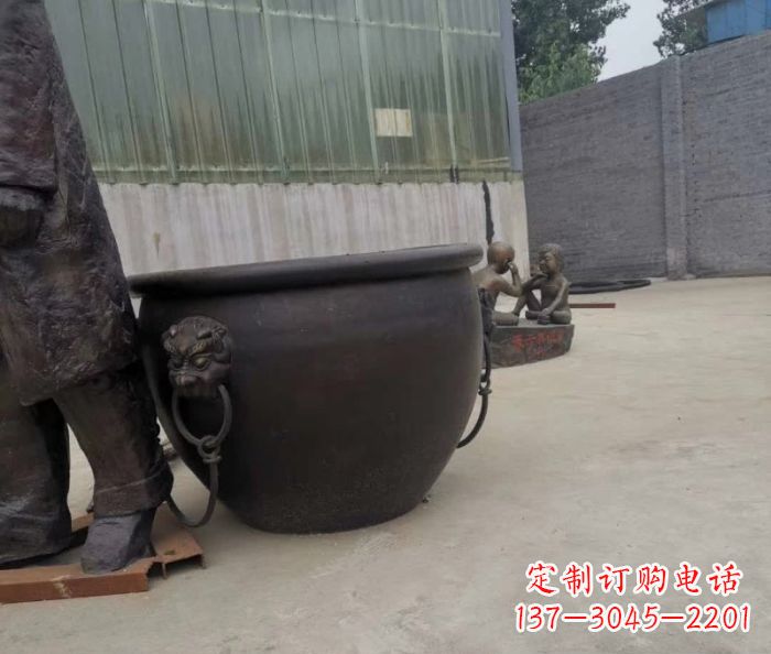 潍坊水缸铜雕塑 (2)