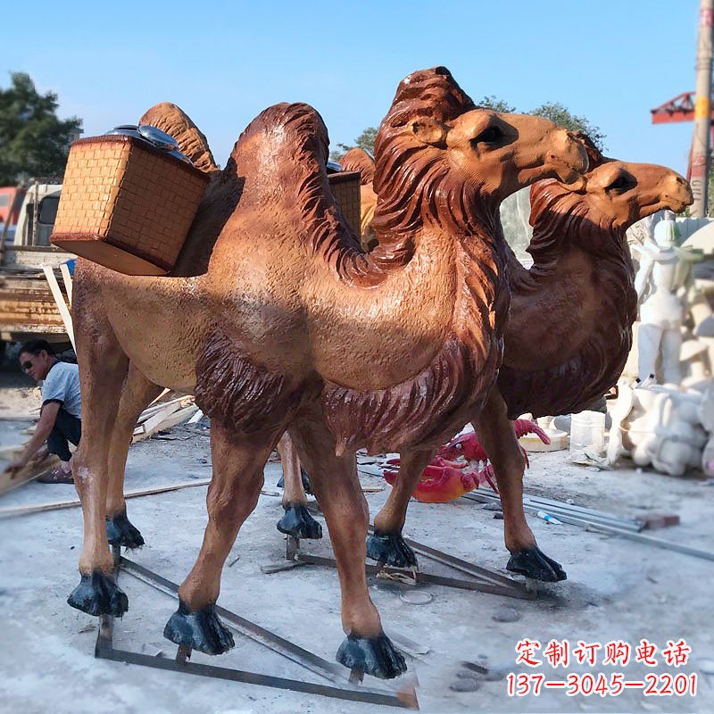 潍坊丝绸之路仿真骆驼雕塑
