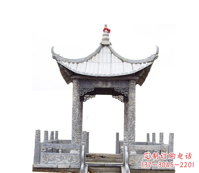 潍坊四角仿古石凉亭石雕