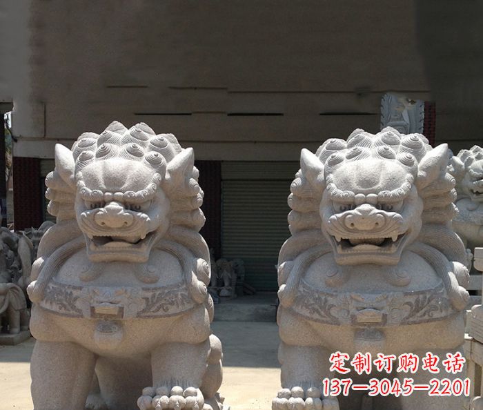 潍坊寺庙景观仿古镇宅石狮子