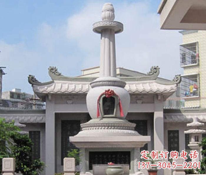 潍坊寺庙景观舍利塔石雕 (4)