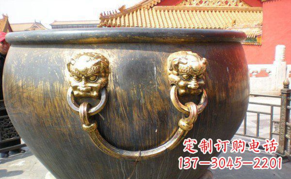 潍坊寺庙水缸铜雕 (3)