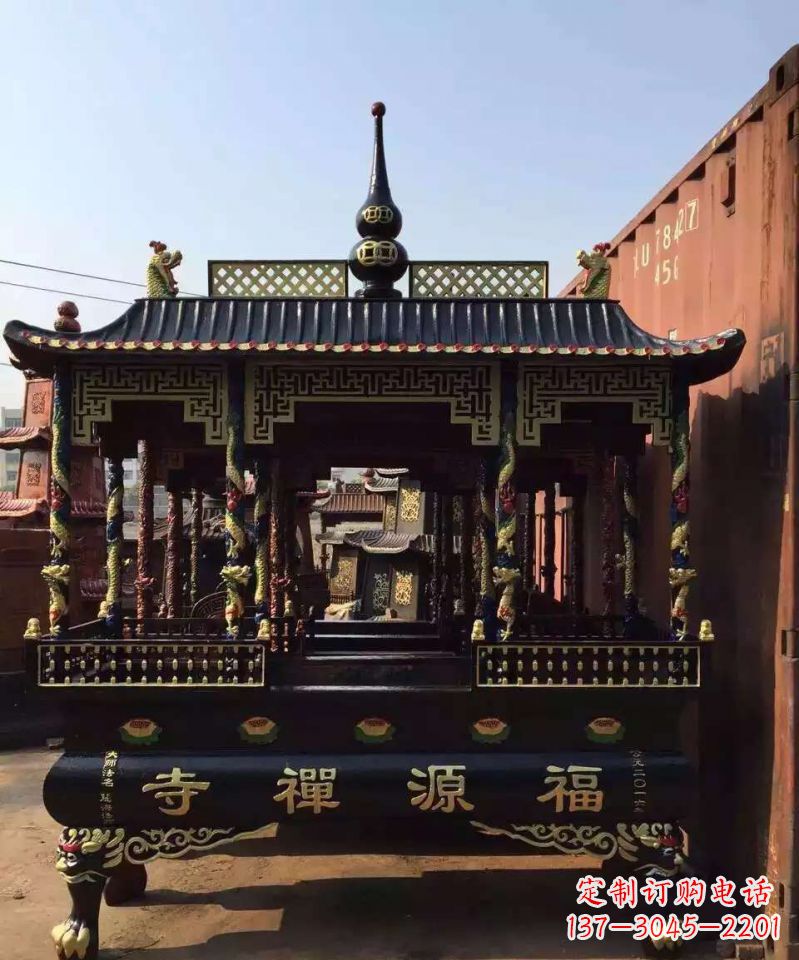 潍坊寺庙香炉铜雕 (2)