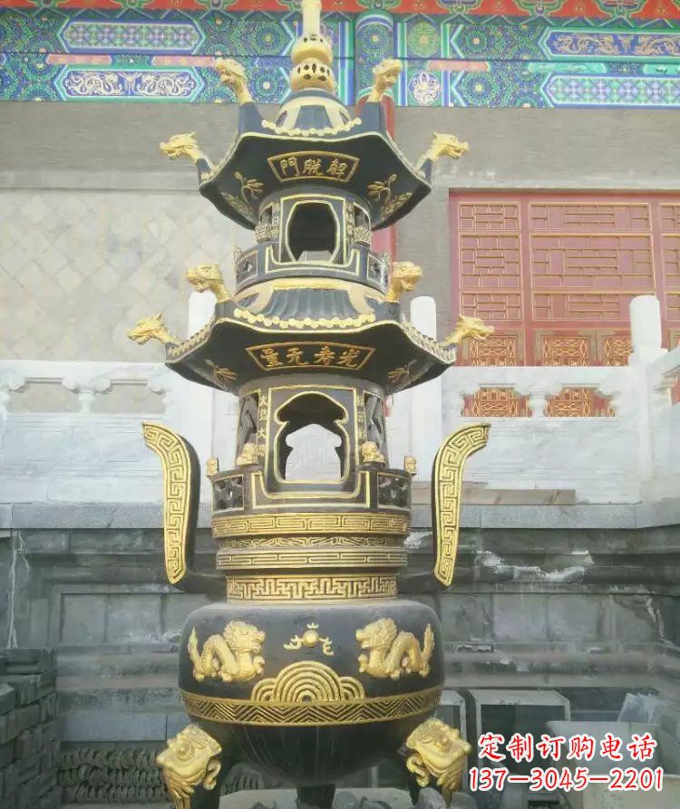 潍坊寺庙香炉铜雕_1