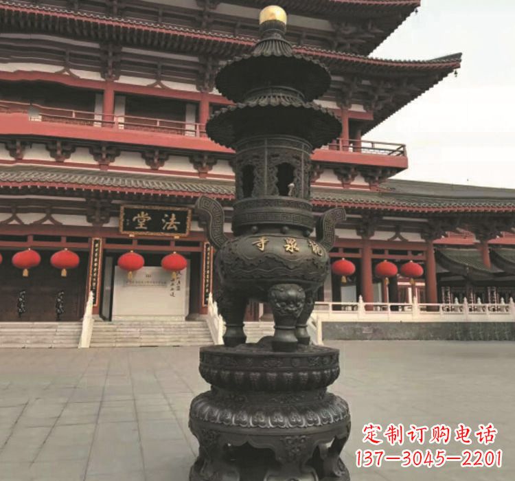 潍坊寺庙香炉铜雕222