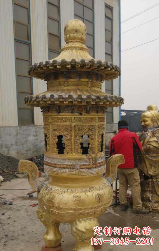 潍坊寺庙香炉铜雕塑