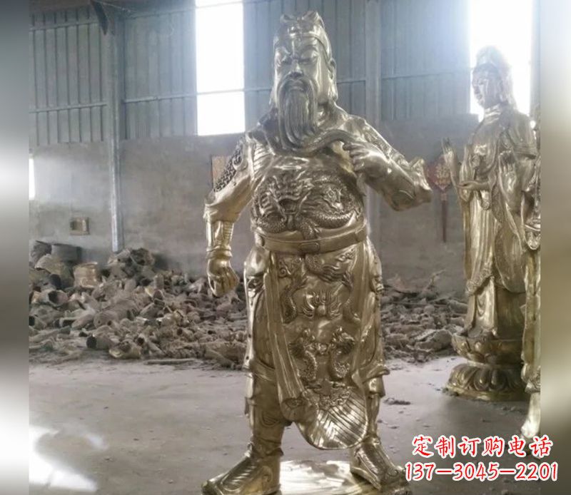 潍坊提刀关公武财神铜雕