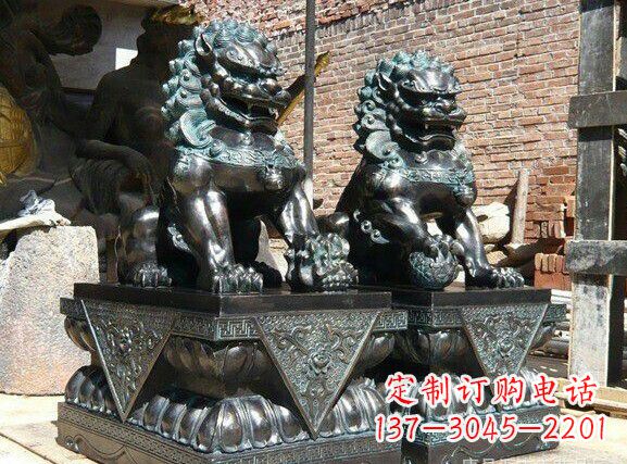 潍坊天安门狮子铜雕塑