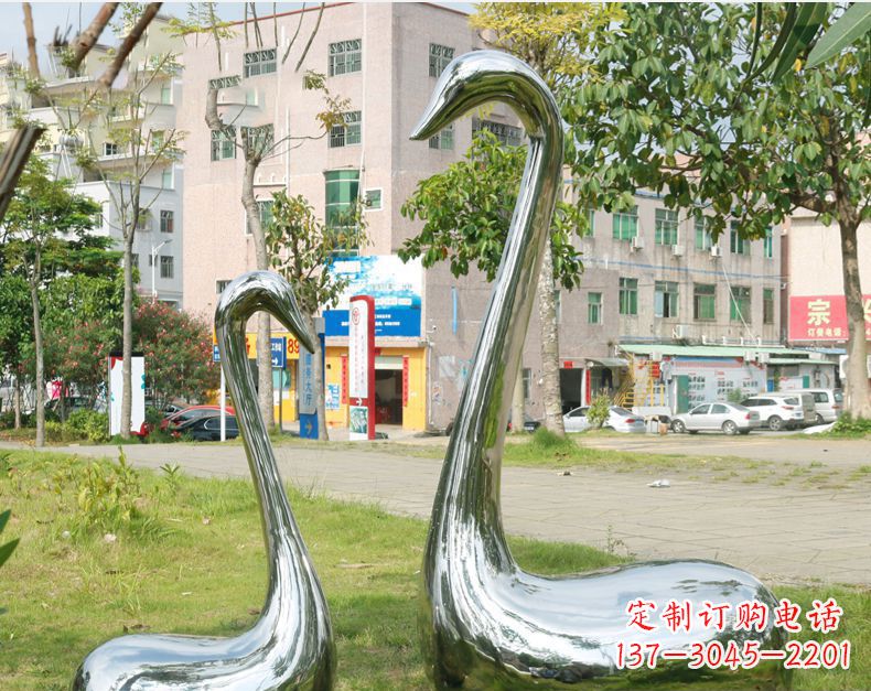 潍坊天鹅抽象不锈钢雕塑112
