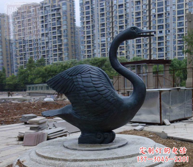 潍坊天鹅动物铜雕