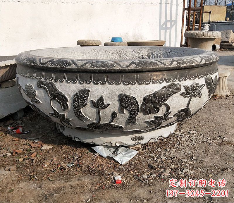 潍坊庭院水缸景观石雕