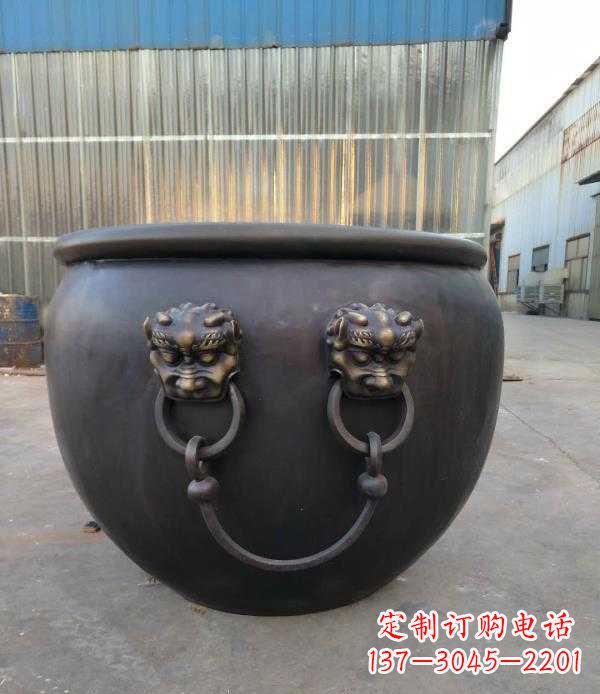 潍坊庭院水缸铜雕