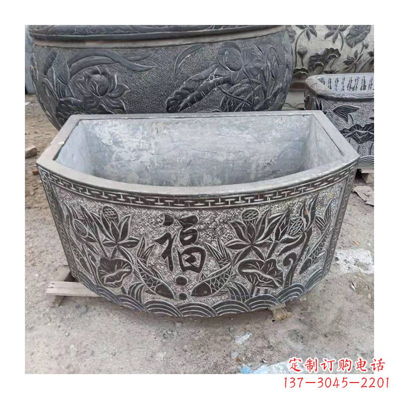 潍坊庭院养鱼石槽