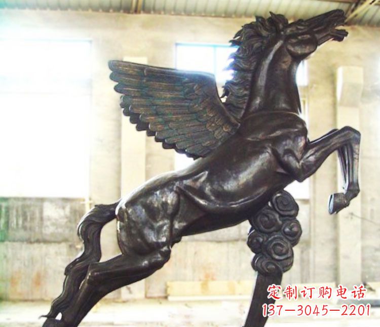 潍坊铜雕奔跑飞马雕塑