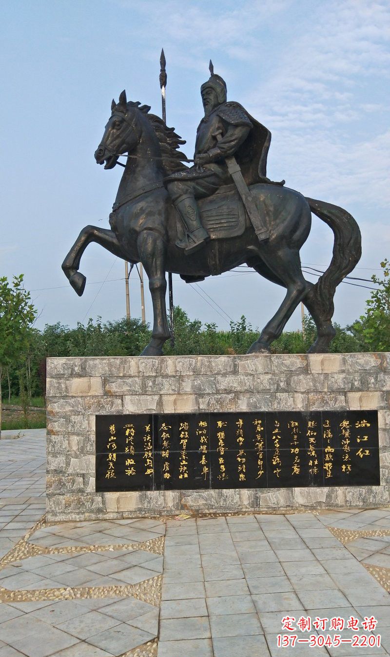 潍坊铜雕古代名人岳飞
