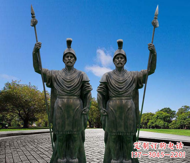 潍坊铜雕古罗马战士人物
