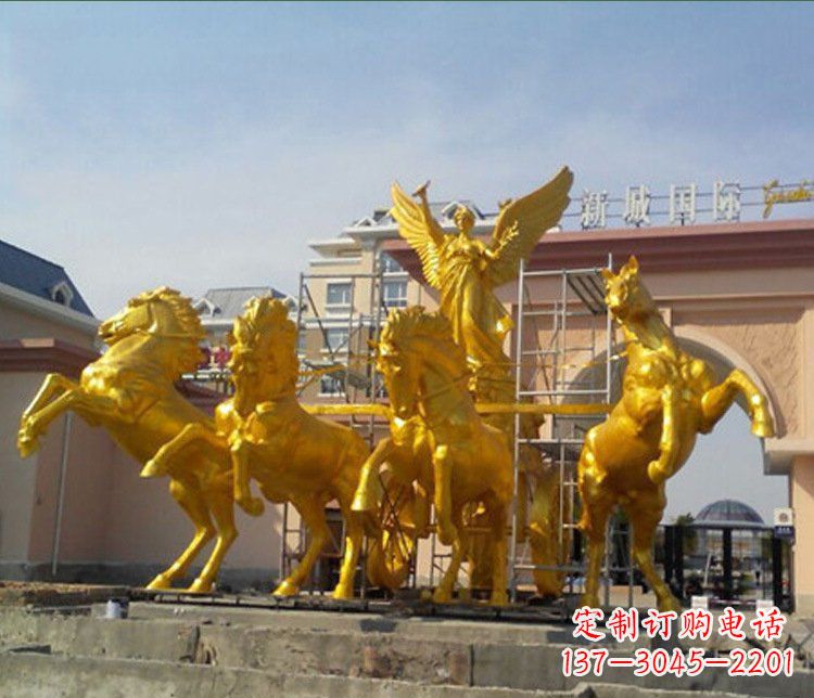 潍坊铜雕广场阿波罗战马雕塑