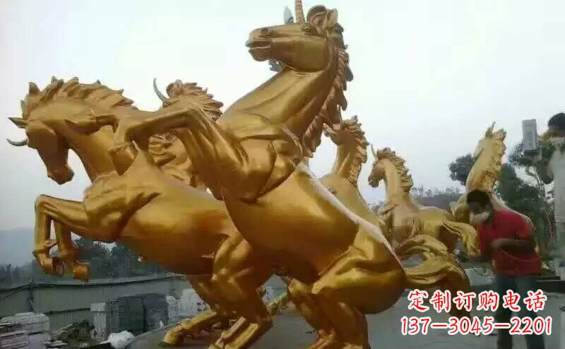潍坊铜雕广场飞马雕塑