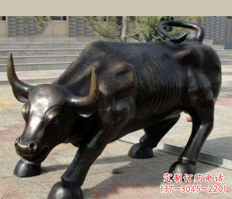 潍坊铜雕广场华尔街动物牛