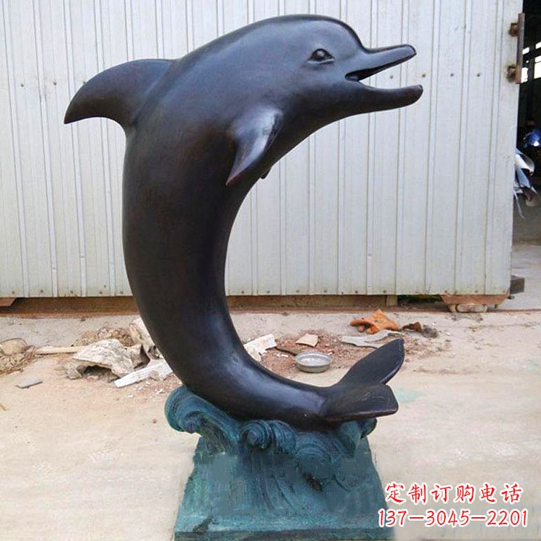 潍坊铜雕海豚雕塑