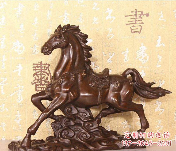 潍坊铜雕户外园林动物马雕塑