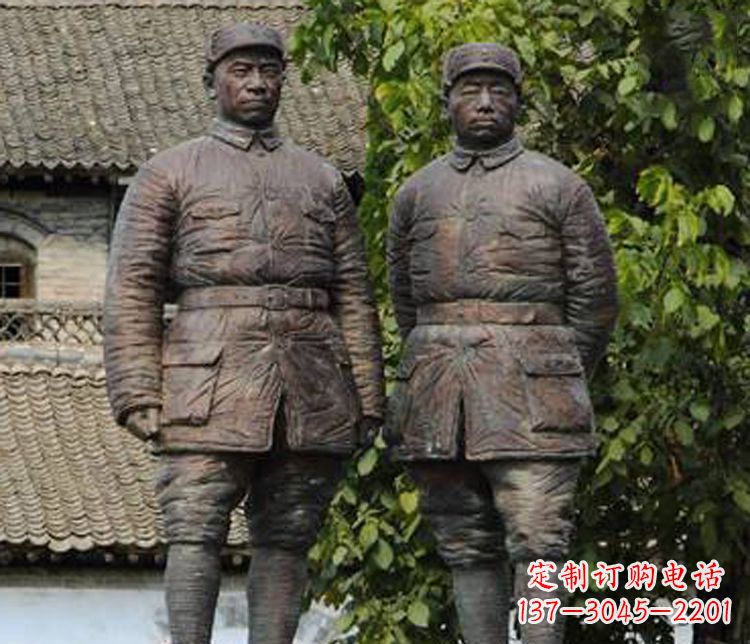 潍坊铜雕解放军战士人物雕塑
