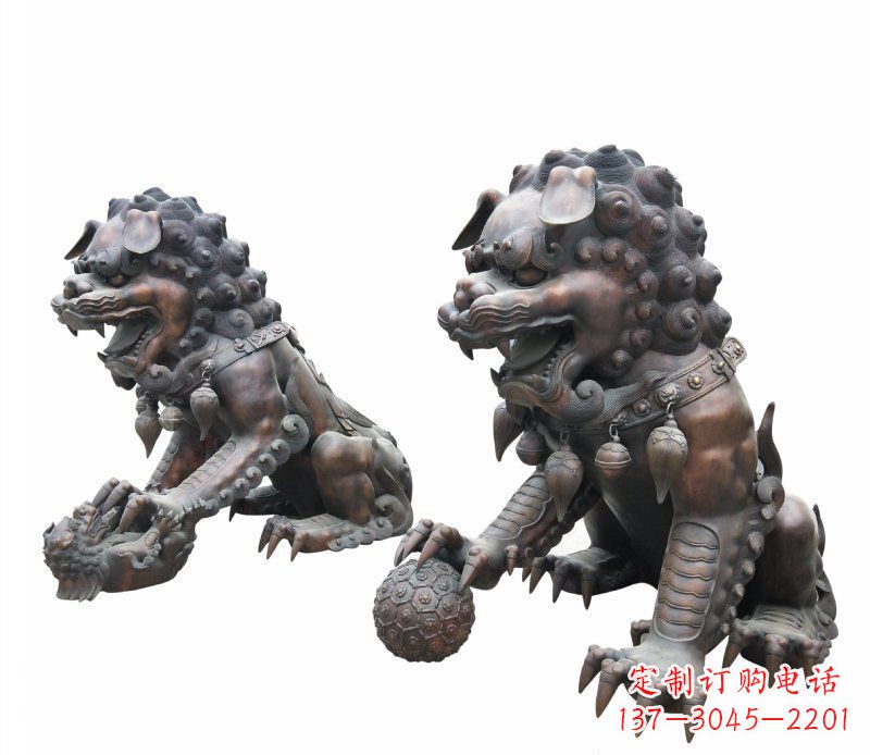 潍坊铜雕酒店镇宅招财麒麟雕塑