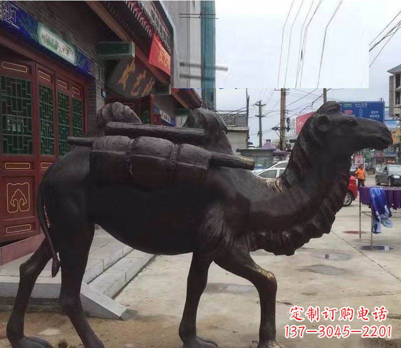 潍坊铜雕骆驼公园动物雕塑