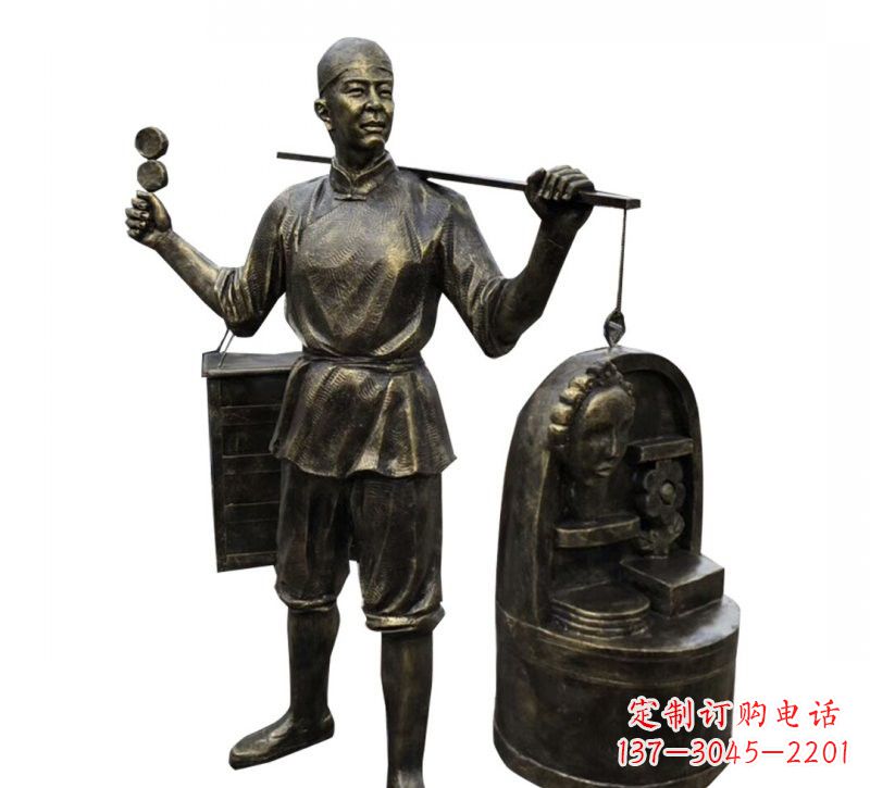 潍坊铜雕卖货郎