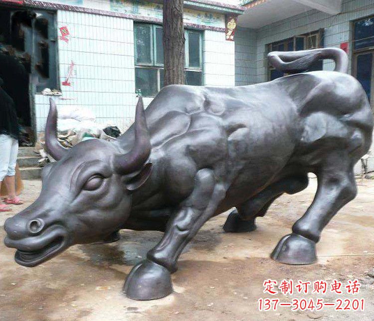 潍坊铜雕牛广场动物景观摆件 (3)